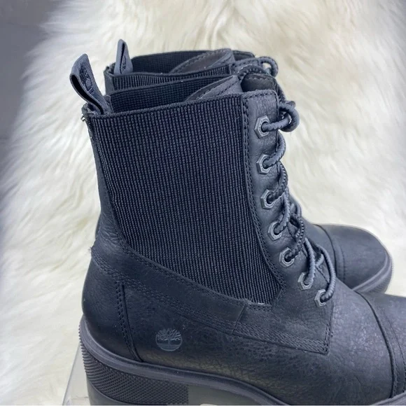 TIMBERLAND SILVER BLOSSOM LACE UP COMBAT BOOTS SIZE 10W - Picture 6 of 14